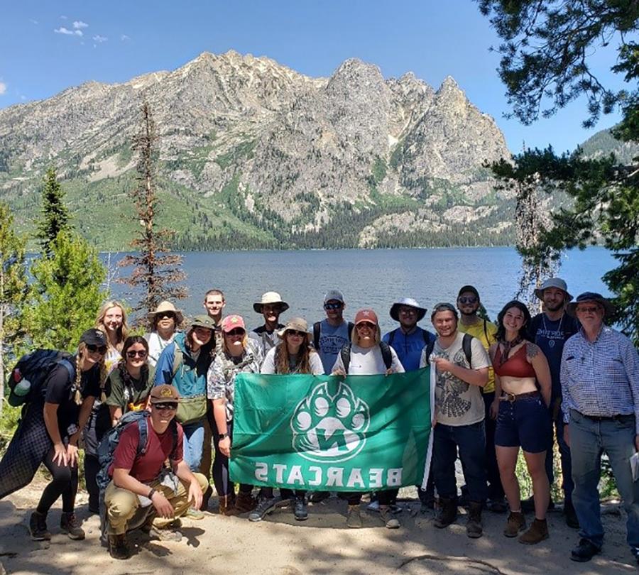 Northwest students and faculty stopped for a photo along Jenny Lake Trail at Grand Teton National Park in Wyoming during a summer tour of national parks. (Submitted photos)